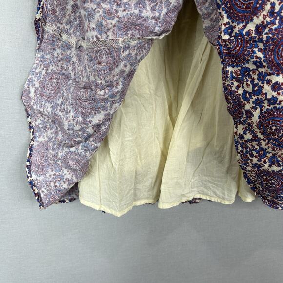 J.Crew Palermo Dress Womens Small Tall Purple Linen Paisley Floral Boho Sundress - Picture 6 of 14